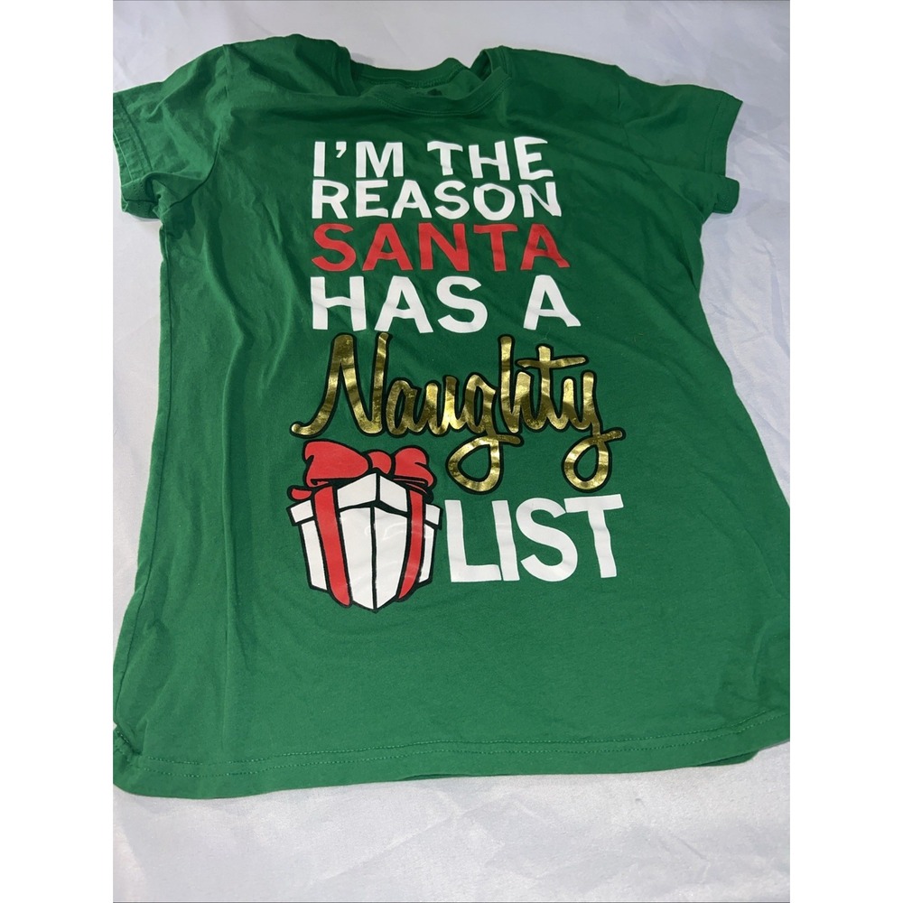 Christmas Shirt Party Short Sleeve 100% Cotton NWOT XL Stretchy Sexy 402